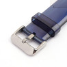 Bracelet 22 mm Plastique Transparent et Bleu de montre