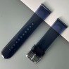 Bracelet 22 mm Plastique Transparent et Bleu de montre