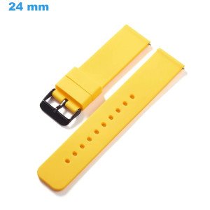 Bracelet montre Jaune 24 mm...