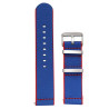 Bracelet 22 mm Nylon Bleu montre Ardillon