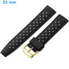 Bracelet Noir 22 mm Caoutchouc montre