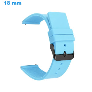 Bracelet fermoir Ardillon 18 mm silicone Bleu montre Bracelet Silicone | My-Montre
