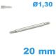 Tige à ressort à l'unité 20 mm d :1,30 mm