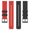 Bracelet 20 mm Silicone boucle Ardillon de montre Noir