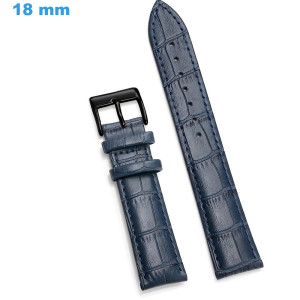 Bracelet Cuir véritable pour montre Bleu 18 mm qualité Bracelet Cuir pour montre | My-Montre