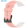 Bracelet 20 mm Caoutchouc Rose pour montre boucle Ardillon