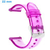 Bracelet fermoir Ardillon 22 mm Plastique Transparent et Violet pour montre