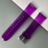 Bracelet fermoir Ardillon 22 mm Plastique Transparent et Violet pour montre