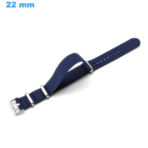 Bracelet montre Bleu 22 mm...