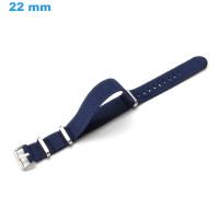 Bracelet montre Bleu 22 mm...