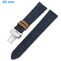Bracelet Bleu 20 mm Cuir...