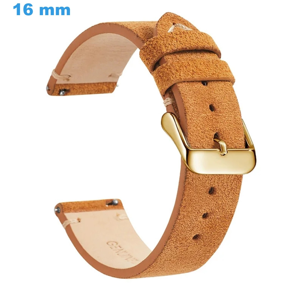 Bracelet En Cuir Vert Clair 16mm - Pour Montre - Fabrication Française - Neuf Sans étiquette