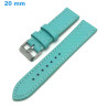 Bracelet Cuir véritable fermoir Ardillon de montre Bleu 20 mm