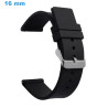 Bracelet Silicone Ardillon de montre Noir 16 mm