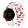 Bracelet boucle Ardillon 22 mm Silicone Blanc et Rouge de montre