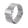 Bracelet de montre 13 mm Acier Inoxydable fermoir Coulissant Argenté