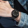 Bracelet Coulissant Noir 12 mm Acier Inoxydable de montre