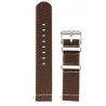 Bracelet Nylon fermoir Ardillon montre Brun 22 mm
