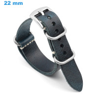 Bracelet Bleu 22 mm Cuir...