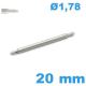 Springbar à l'unité 20mm d :1,78 mm