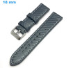 Bracelet fermoir Ardillon Gris 18 mm Cuir véritable montre