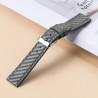 Bracelet fermoir Ardillon Gris 18 mm Cuir véritable montre