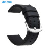 Bracelet 20 mm Simili cuir montre Noir
