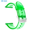 Bracelet Ardillon 22 mm Plastique Transparent et Vert pour montre