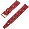Bracelet 22 mm Silicone boucle Ardillon pour montre Rouge
