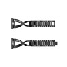 Bracelet Clip 20 mm Acier inoxydable Noir montre