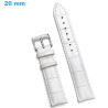 Bracelet boucle Ardillon 20 mm Cuir véritable Blanc pour montre