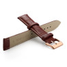 Bracelet pour montre 16 mm Cuir véritable Brun boucle Ardillon