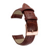 Bracelet pour montre 16 mm Cuir véritable Brun boucle Ardillon