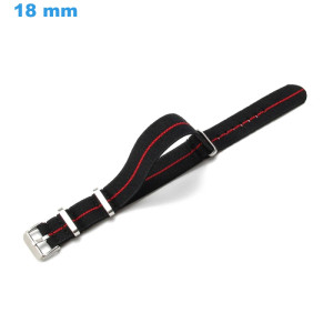 Bracelet Noir 18 mm Nylon...