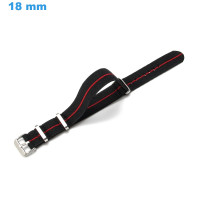 Bracelet Noir 18 mm Nylon...