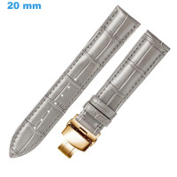 Bracelet Gris 20 mm Cuir...