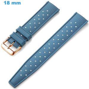 Bracelet 18 mm Silicone Bleu de montre Ardillon Bracelet Silicone | My-Montre
