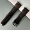 Bracelet Plastique Ardillon montre Transparent et Noir 22 mm