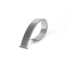 Bracelet 20 mm Acier inoxydable de montre Argenté fermoir Sans