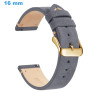 Bracelet pour montre 16 mm Cuir véritable Gris