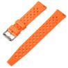 Bracelet montre 22 mm Caoutchouc boucle Ardillon Orange