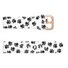 Bracelet Caoutchouc boucle Ardillon pour montre Blanc et Motif 20 mm