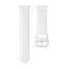 Bracelet Blanc 20 mm Silicone montre Ardillon