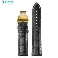 Bracelet Noir 18 mm Cuir...