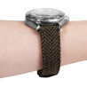 Bracelet 20 mm Cuir véritable Brun montre fermoir Papillon