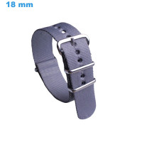 Bracelet 18 mm Nylon Gris...