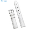 Bracelet 14 mm Cuir véritable de montre Blanc