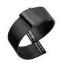 Bracelet pour montre Noir 12 mm Acier inoxydable