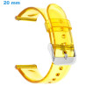 Bracelet pour montre Transparent et Jaune 20 mm Plastique