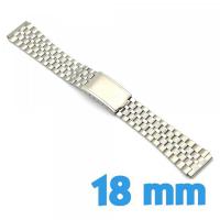 Bracelet 18 mm montre Argenté Acier Inoxydable 